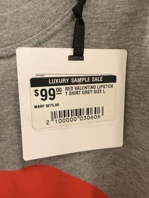 Red Valentino Lipstick T Shirt Size Large - Thumbnail 2