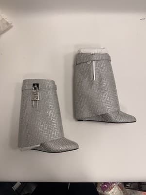 MSRP $5500 BRAND NEW Givenchy Shark Ankle Boot 100% Silk NWT Size 40 - Thumbnail 12