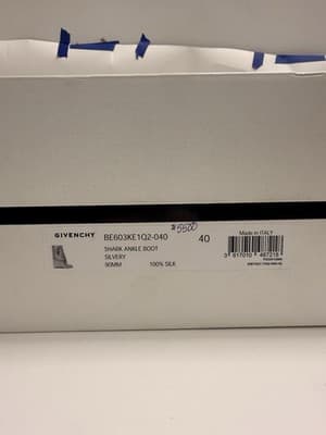 MSRP $5500 BRAND NEW Givenchy Shark Ankle Boot 100% Silk NWT Size 40 - Thumbnail 2