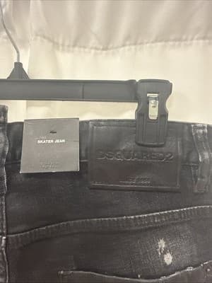 DSQUARED2 Black Ripped Jeans Size 48 MSRP $1270 - Thumbnail 4