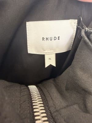 Rhude Men’s Black Bomber Jacket Size XL MSRP $1150 - Thumbnail 4