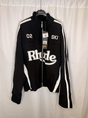 Rhude Men’s Black Bomber Jacket Size XL MSRP $1150 - Thumbnail 2