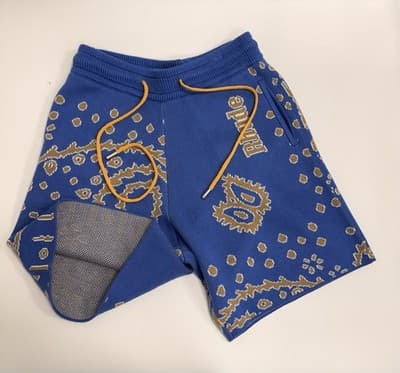 RHUDE BANDANA KNIT SHORTS BLUE TAN CREME MEN'S LARGE-MSRP $1295-NEW WITH TAGS - Thumbnail 5