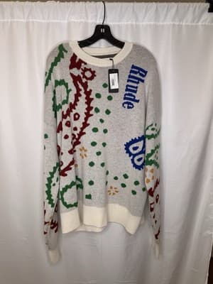 Rhude Multicolor Sweater Size Medium MSRP $650 Brand New With Tags - Thumbnail 4