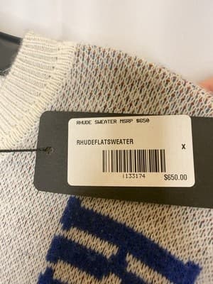 Rhude Multicolor Sweater Size Medium MSRP $650 Brand New With Tags - Thumbnail 3