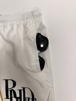 RHUDE Shorts Men’s White/Black Shorts Size XL - Thumbnail 2