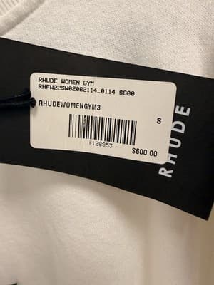 Rhude White Cotton Hoodie Size Small MSRP $600 Brand New With Tags - Thumbnail 4