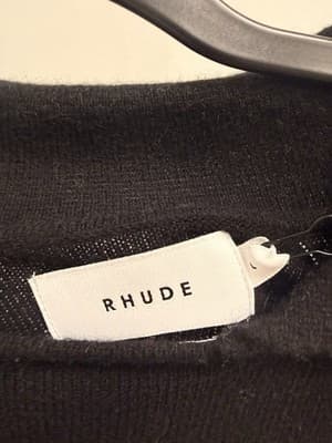 Rhude Collared Black Sweater Size L MSRP $650 (Multiple Colors) - Thumbnail 4