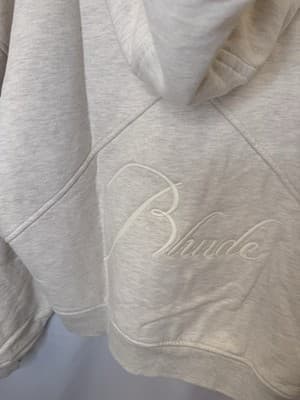 RHUDE Mens Zipper Sweatshirt Long Sleeve Dual Zipper Heavyweight Size L - Thumbnail 3