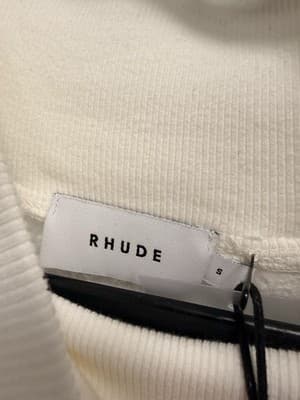 Rhude White Cotton Hoodie Size Small MSRP $600 Brand New With Tags - Thumbnail 3