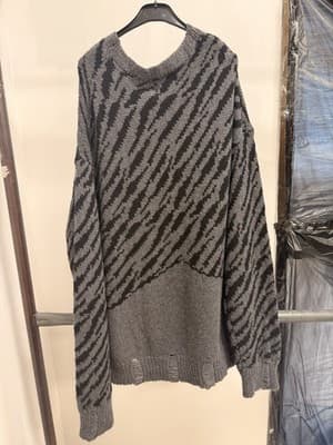 Rhude Grey Sweater Cashmere MSRP $650 Size XL - Thumbnail 4