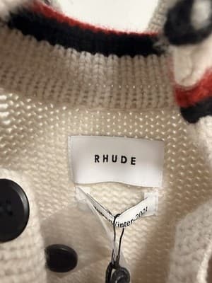 Rhude Cashmere Sweater Red/White/Black Size Large - Thumbnail 3