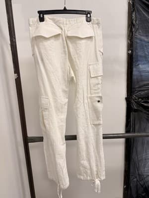 Rhude Men’s White Cargo Pants Linen/Cotton MSRP $795 Size Large - Thumbnail 2