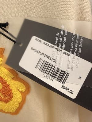Rhude Cream Collared Sweater Size L MSRP $650 - Thumbnail 3