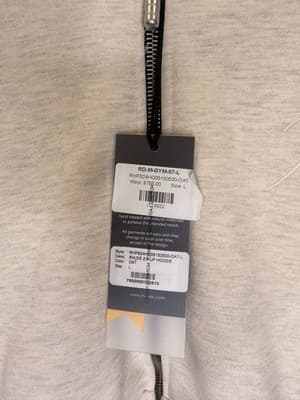 RHUDE Mens Zipper Sweatshirt Long Sleeve Dual Zipper Heavyweight Size L - Thumbnail 7