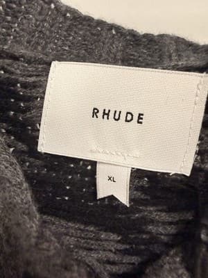 Rhude Grey Sweater Cashmere MSRP $650 Size XL - Thumbnail 3