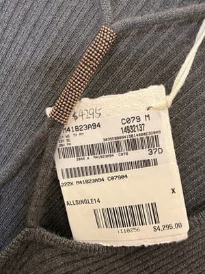 Brunello Cucinelli Women's Cashmere Dress Size 37D MSRP $4295 Brand New With Tag - Thumbnail 3