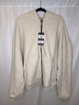 RHUDE Mens Zipper Sweatshirt Long Sleeve Dual Zipper Heavyweight Size L - Thumbnail 6