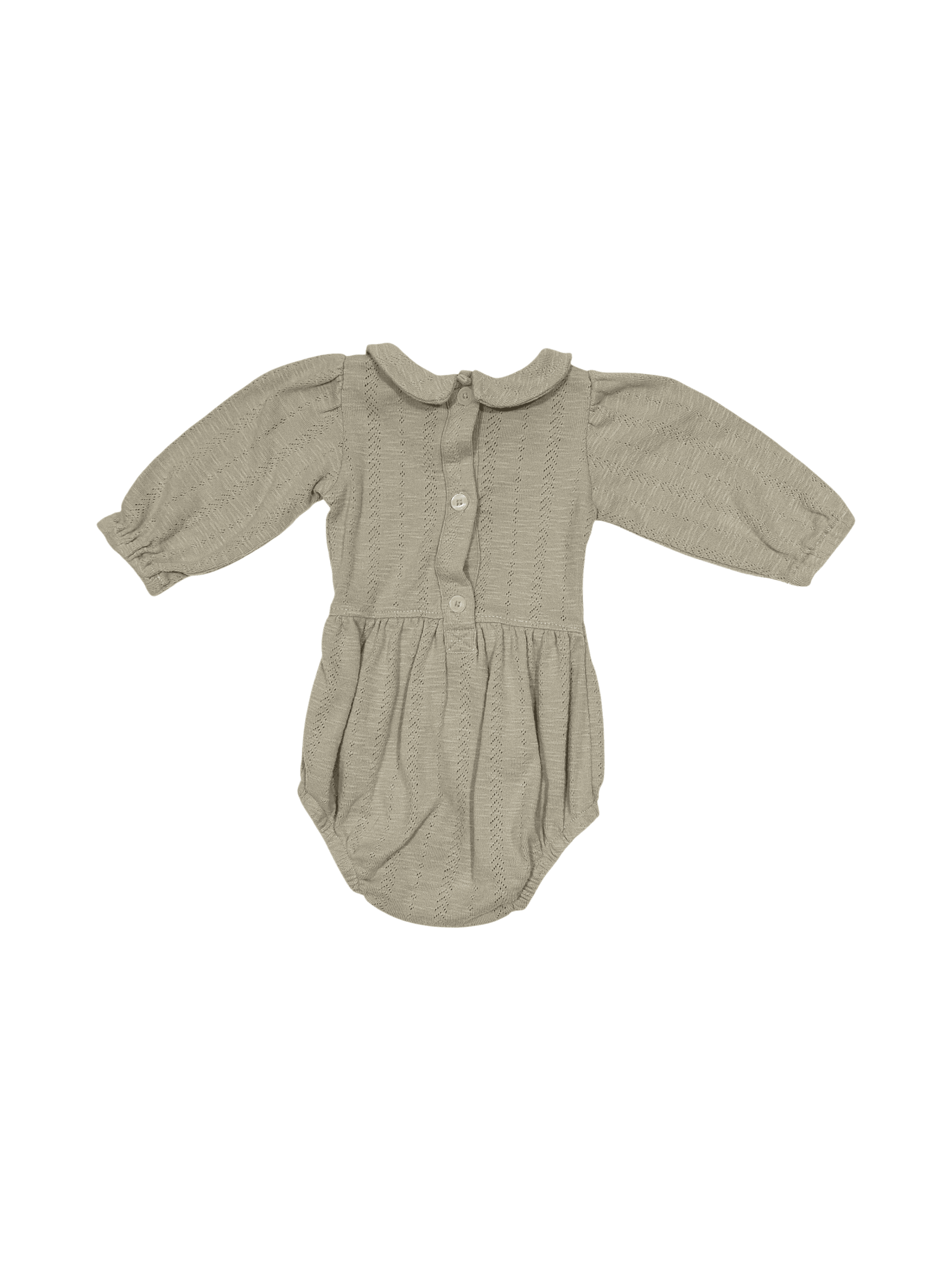 Kate Quinn size 3-6 months girls green long sleeve romper - Thumbnail 2