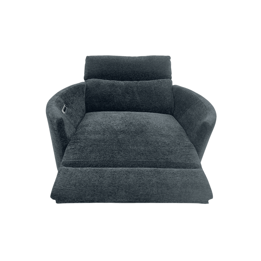Wade Logan Bre Upholstered Extra Wide Glider Power Recliner With Round Arms - Thumbnail 8