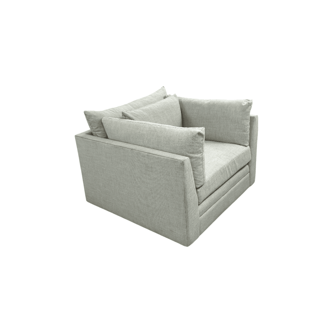 Classic Home Audrey Upholstered Swivel Armchair Set of 2 - Thumbnail 12