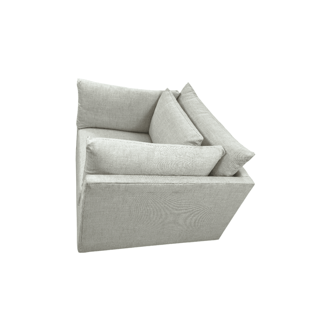 Classic Home Audrey Upholstered Swivel Armchair Set of 2 - Thumbnail 14