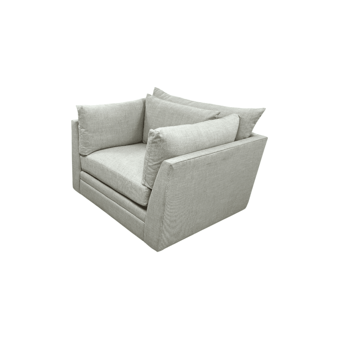 Classic Home Audrey Upholstered Swivel Armchair Set of 2 - Thumbnail 13