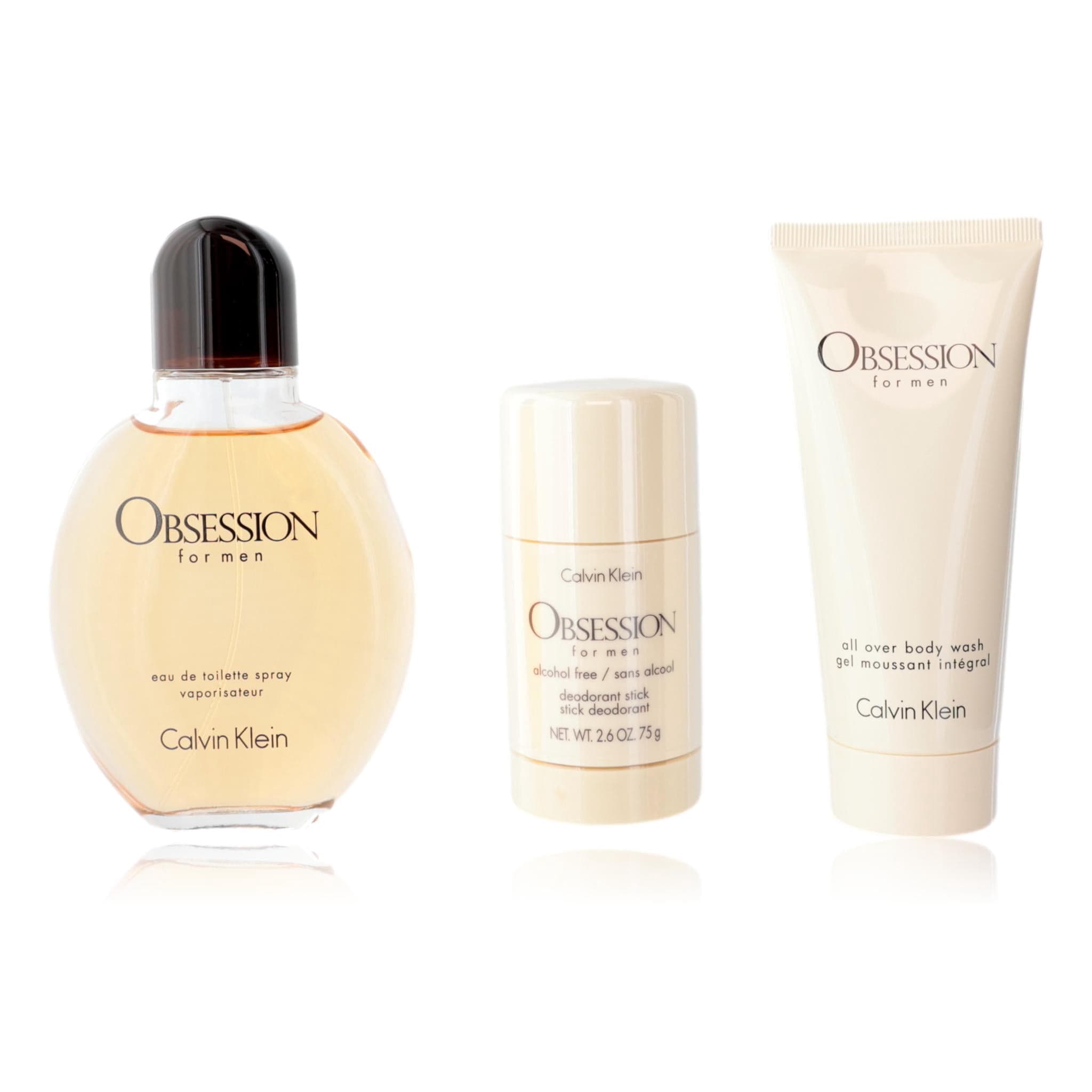 Obsession 3 Pcs Set for Men: 4.2 Eau De Toilette Spray + 2.6 Deodorant Stick + 3.3 Body Wash - Thumbnail 8
