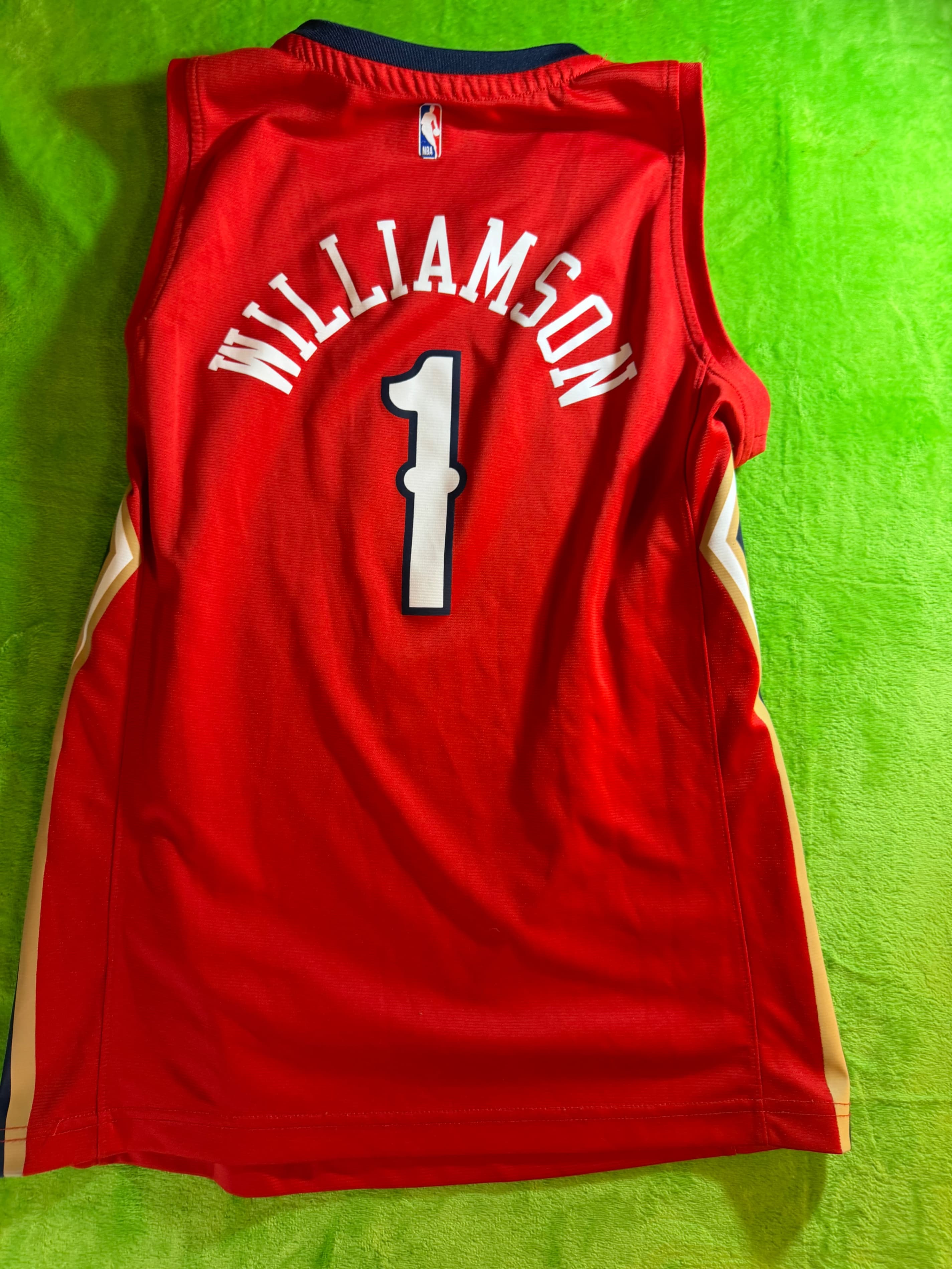 Zion Williamson #1 New Orleans Pelicans Youth XL Red NBA Jersey Fanatics Statement - Thumbnail 2