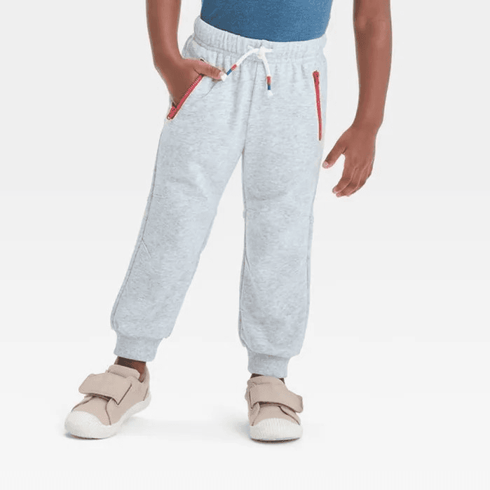 #4119 18M Toddler Boys' Pull-On French Terry Jogger Pants - Cat & Jack Heather Gray - Default
