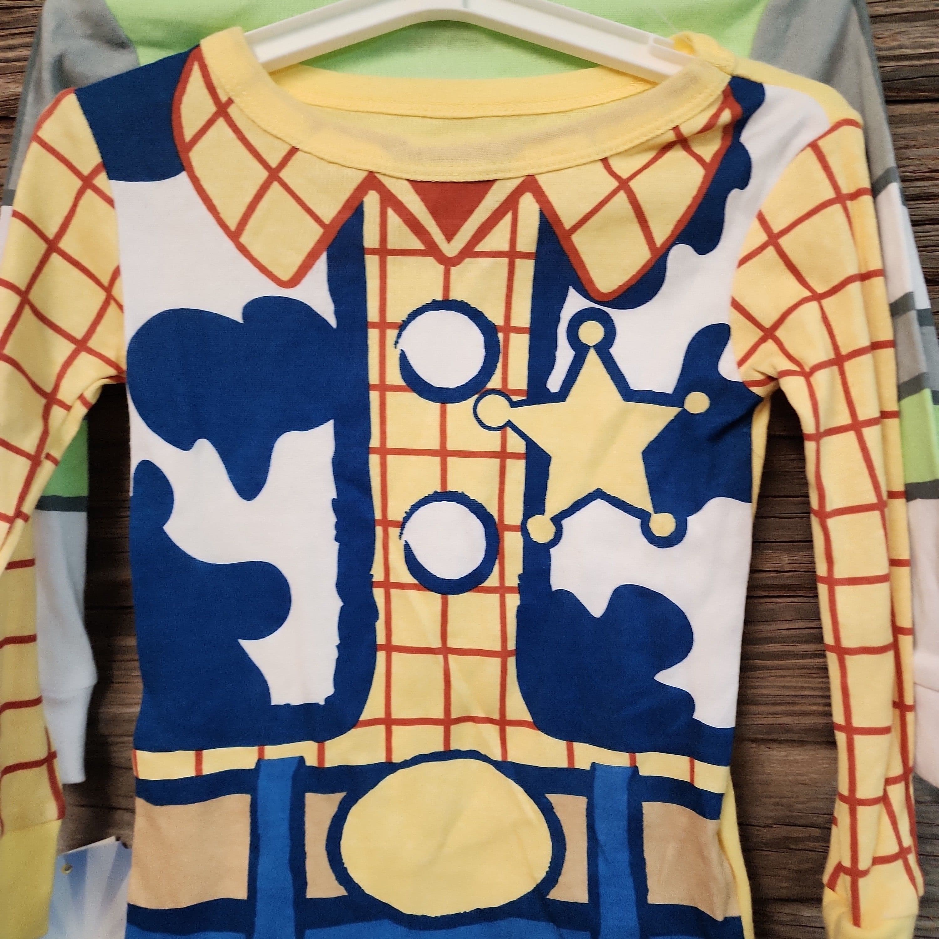 #2622 3T Toddler Boys' 4pc Snug FitToy Story Cotton Pajama Set - Green - Default - Thumbnail 2