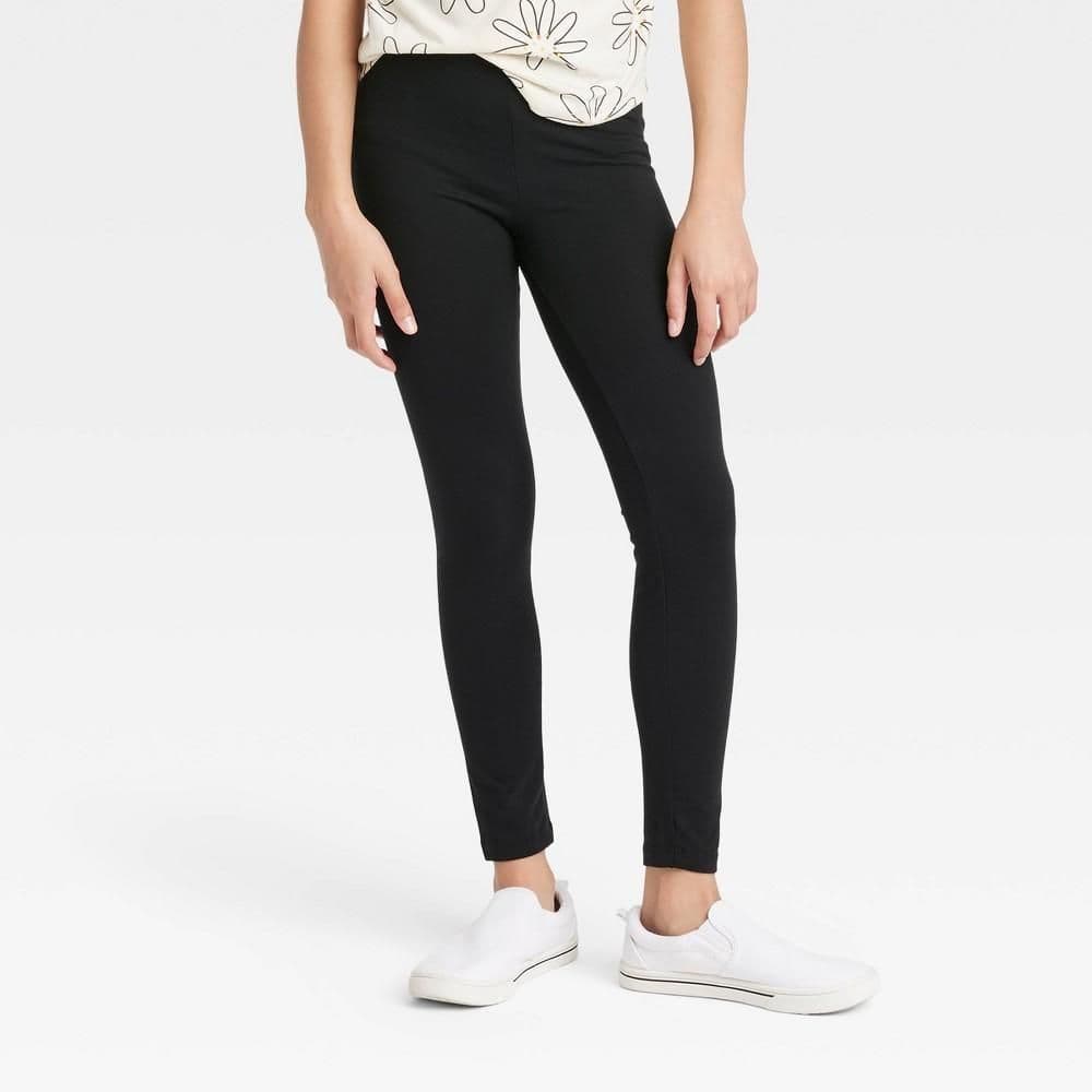 #5572 Large Girls' Leggings Pants - Cat & Jack Black - Default