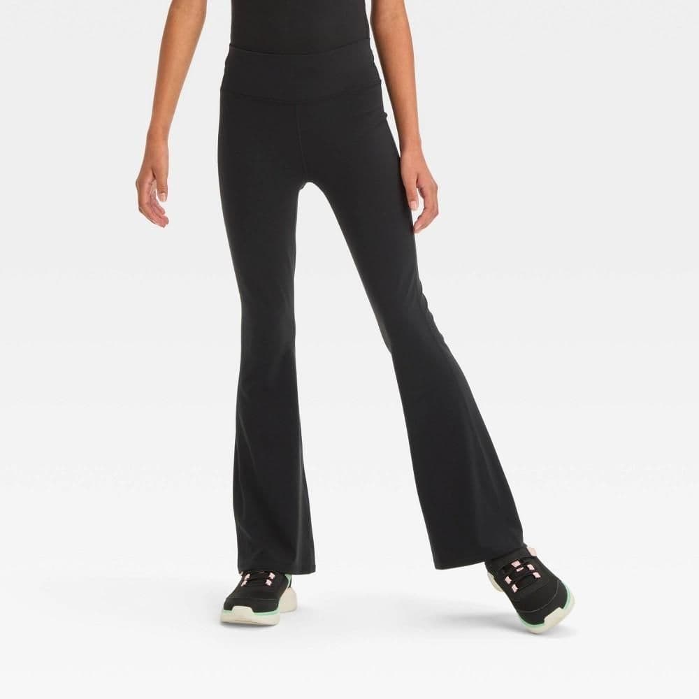 #5554 Large Girls' Everyday Soft Flare Leggings - All In Motion Black - Default