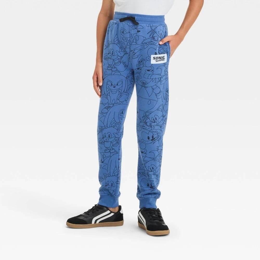 #5690 XL Boys' Sonic the Hedgehog Athletic Jogger Pants - Slate Blue - Default