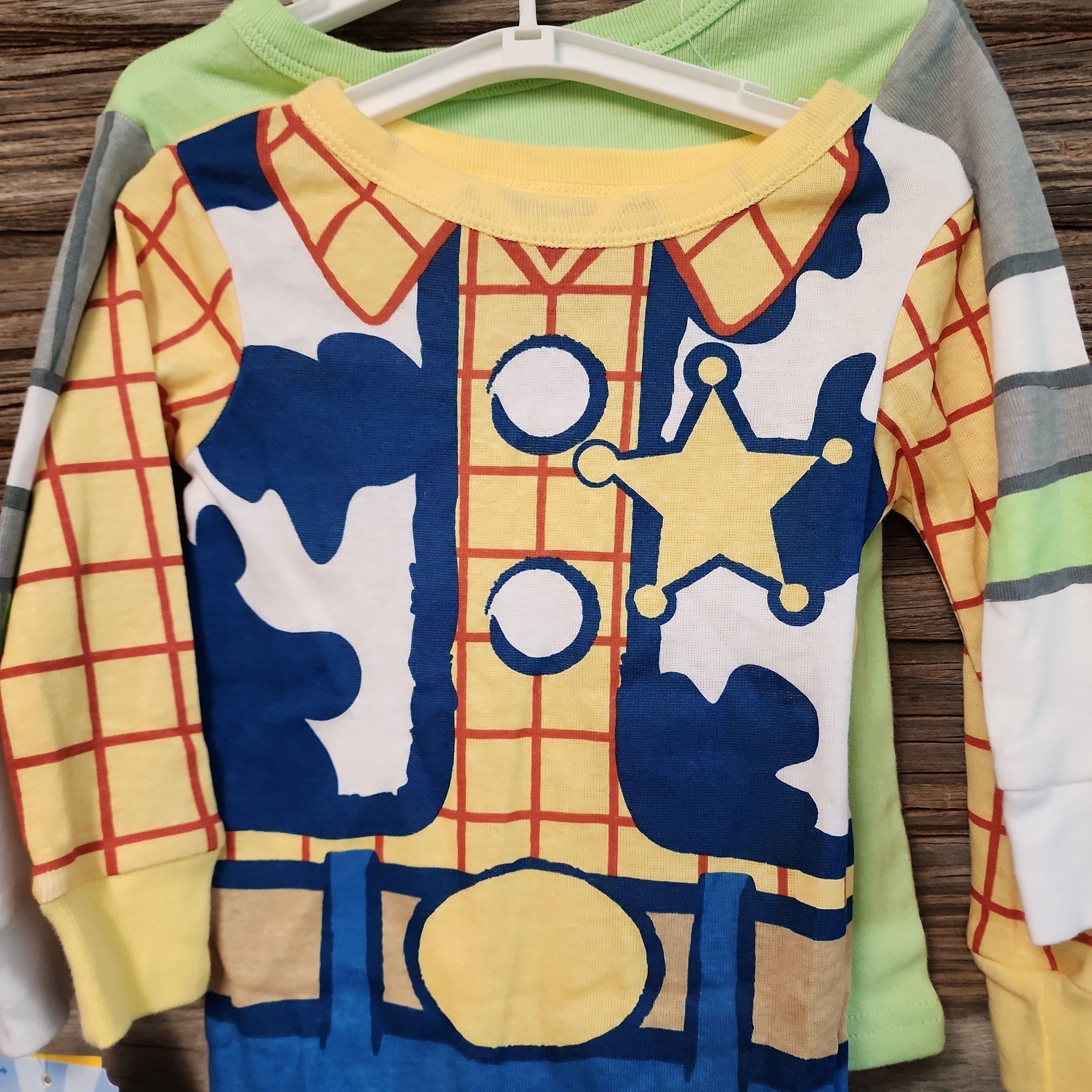 #4099 18M Toddler Boys' 4pc Snug Fit Toy Story Cotton Pajama Set - Green - Default - Thumbnail 2