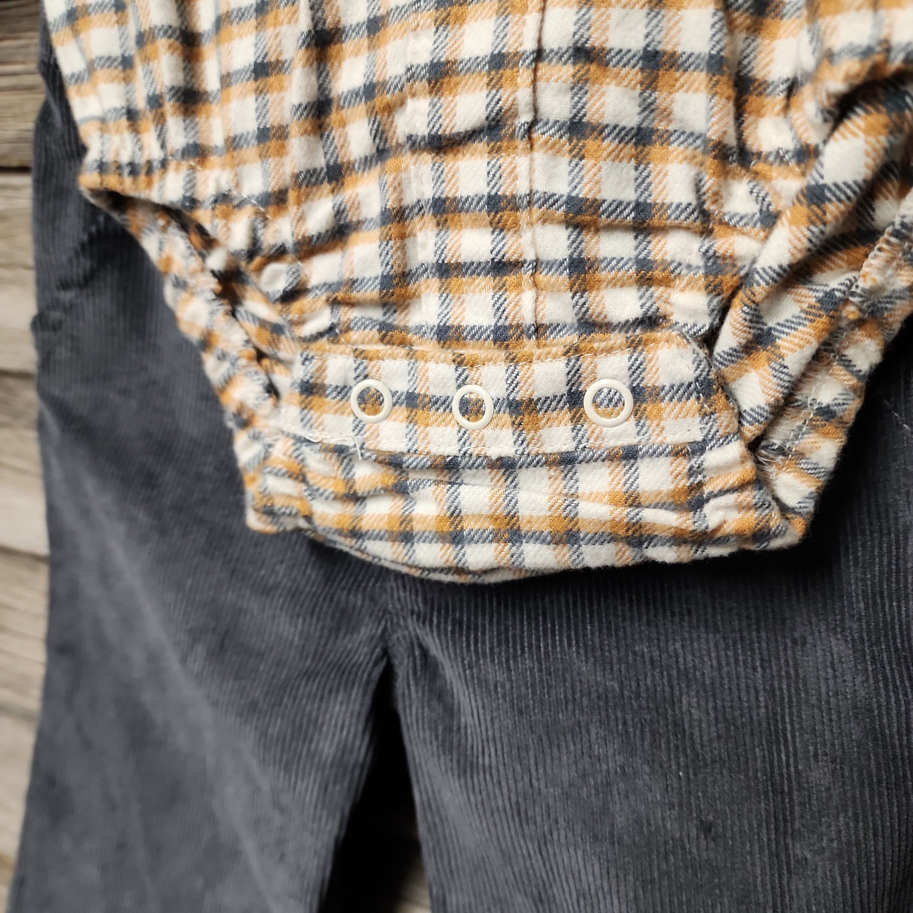 #1686 12M Carter's Baby Boys' 2pc PlaidTop & Pants Set - Brown - Default - Thumbnail 3