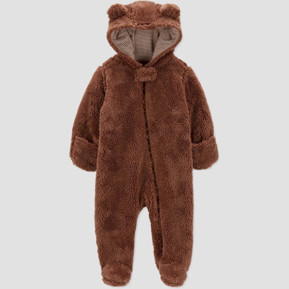 #1027 Newborn Carter's Baby Boys' Jumpsuit - Brown - Default