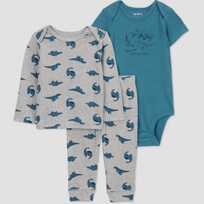 #1554 9M Carter's Baby Boys' DinoTop & Bottom Set - Blue - Default