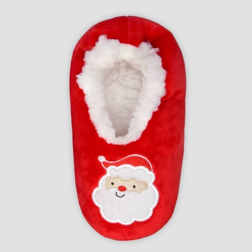 #2529 2T-3T Carter'sToddler Santa Slipper Socks - Red - Default