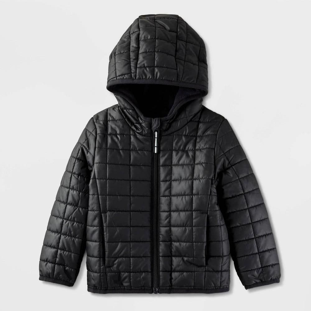 #2800 3T Toddler Puffer Jacket - Cat & Jack Black - Default