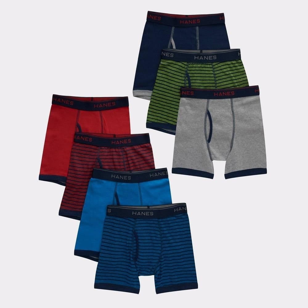 #5190 Small Hanes Boys' 7pk Boxer Brie - Default