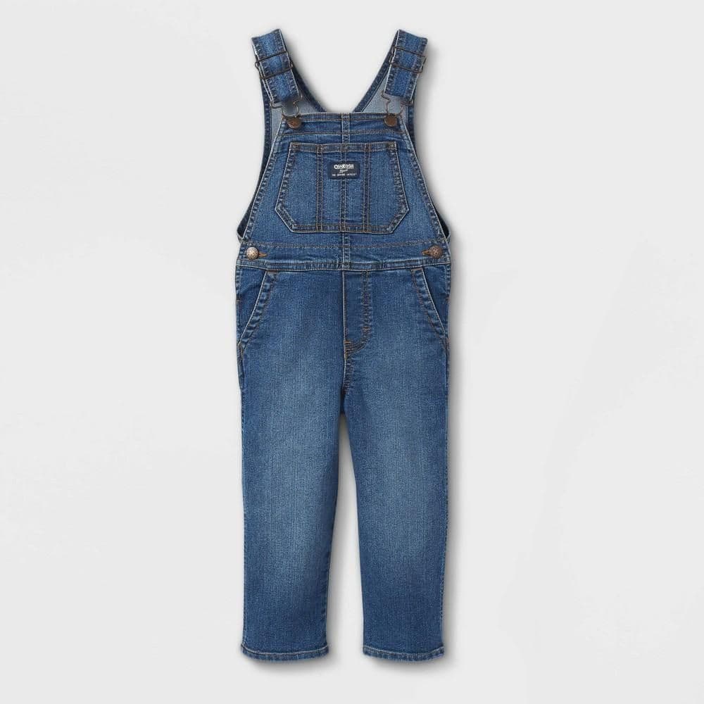 #4219 2T OshKosh B'goshToddler Boys' Solid Denim Overalls - Blue - Default