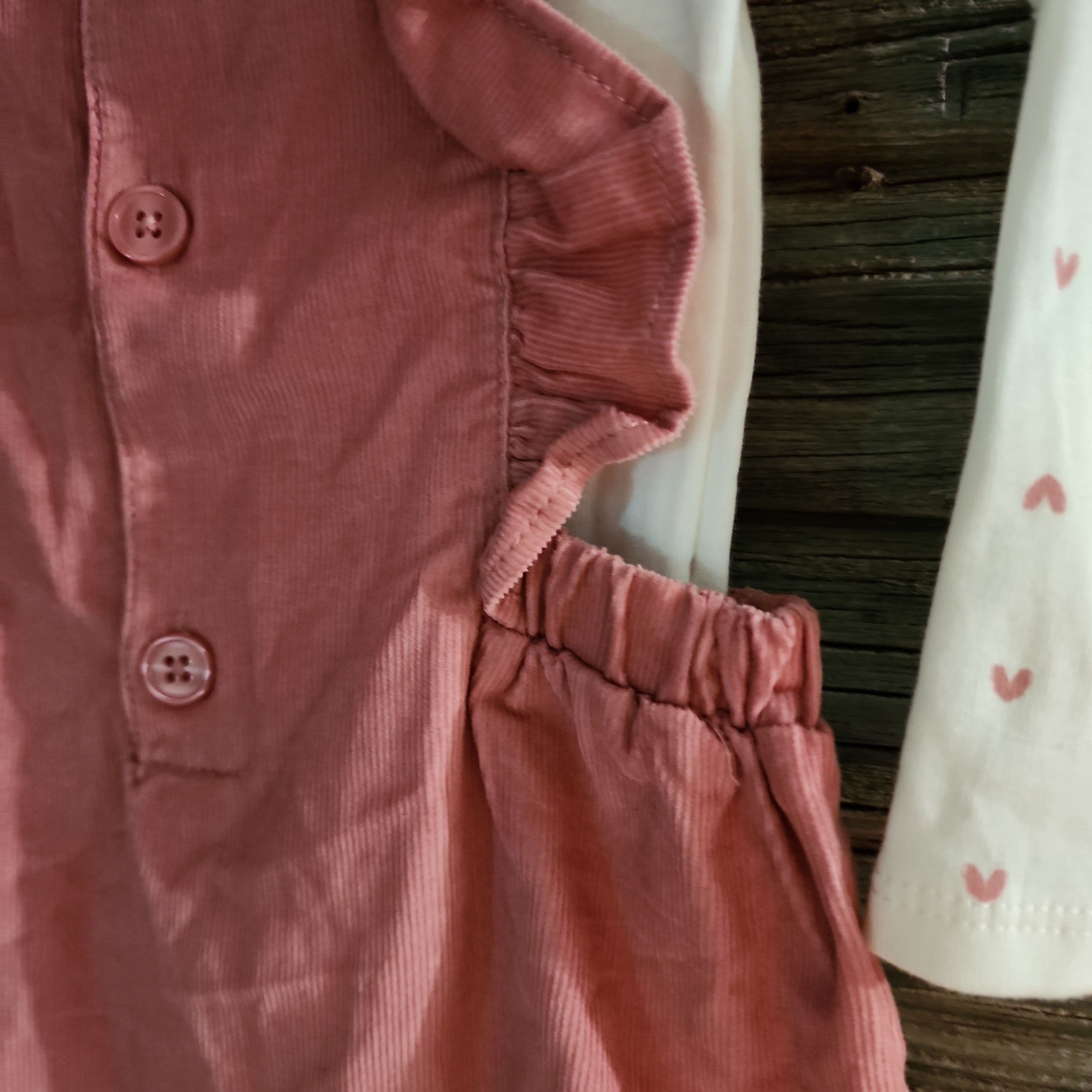 #4035 18M Carter's Just One You Baby Girls' Skirtall Set - Ivory/Pink - Default - Thumbnail 2