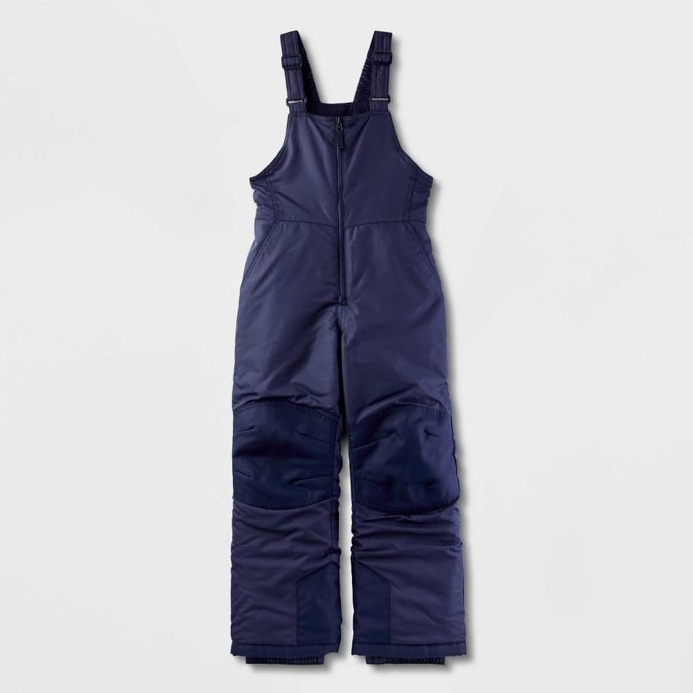 #5651 Large Kids' Solid Snow Bib - Cat & Jack Navy Blue - Default