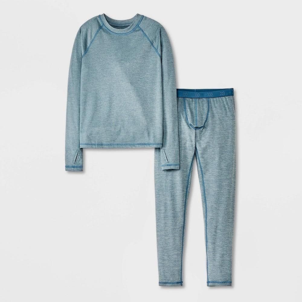 #5463 Large Boys' 2pk Thermal Set - All In Motion Heathered Gray - Default