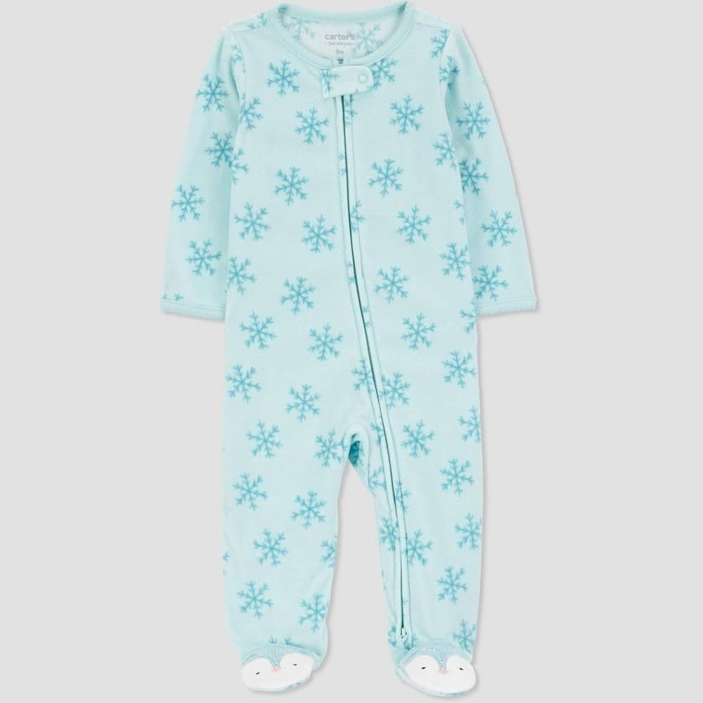 #3706 6M Carter's Just One You Baby Girls' Sleep N' Play - Blue - Default
