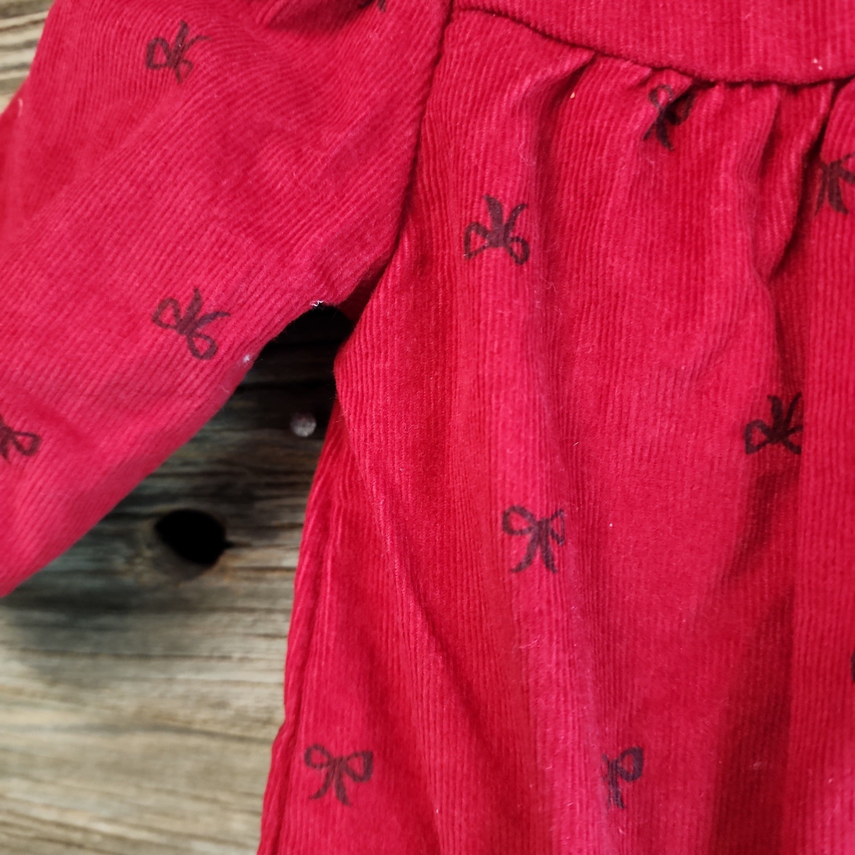 #1069 Newborn Carter's Baby Girls' Printed Romper withTights - Red - Default - Thumbnail 2