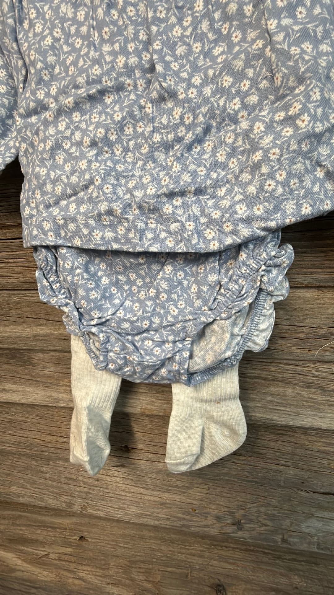 #8236 9M Carter's Just One You Baby Girls' Floral & Bottom Set - Blue - Default - Thumbnail 3