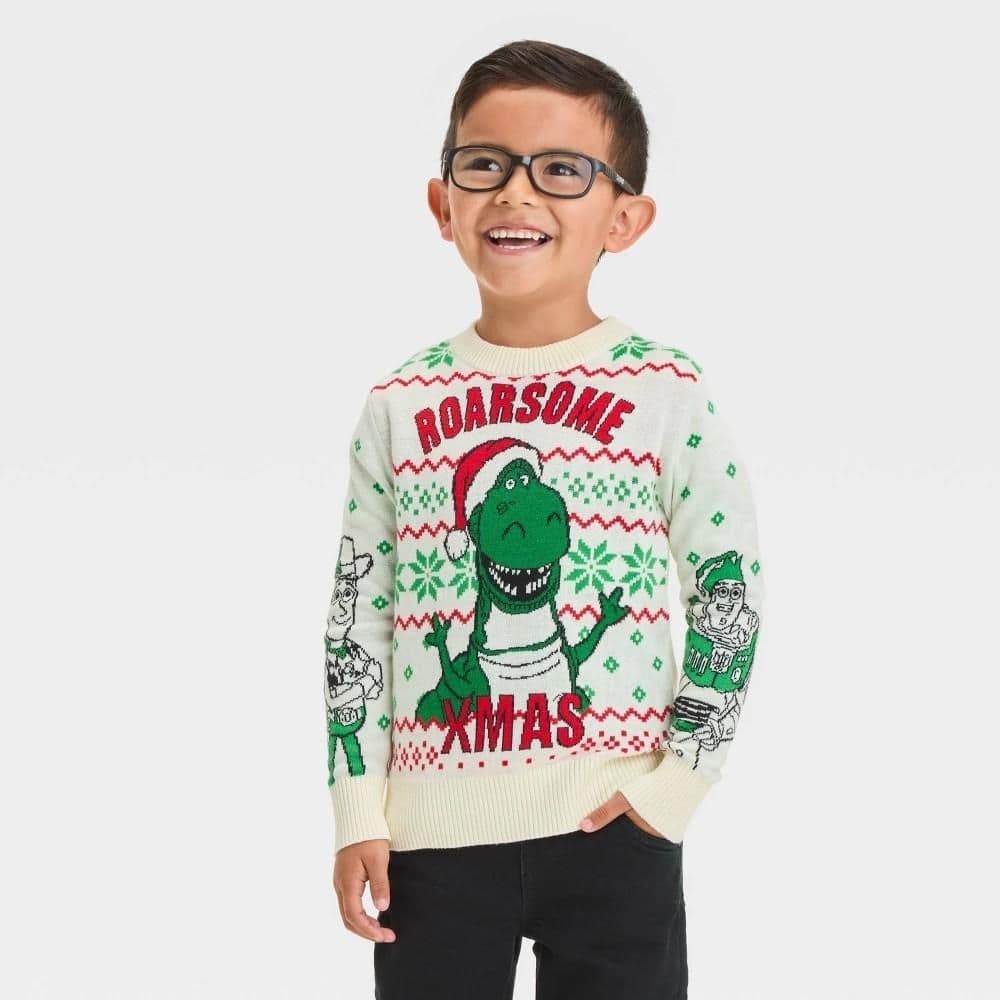 #2140 18M Toddler Boys' DisneyToy Story Christmas Pullover Sweater - Cream - Default
