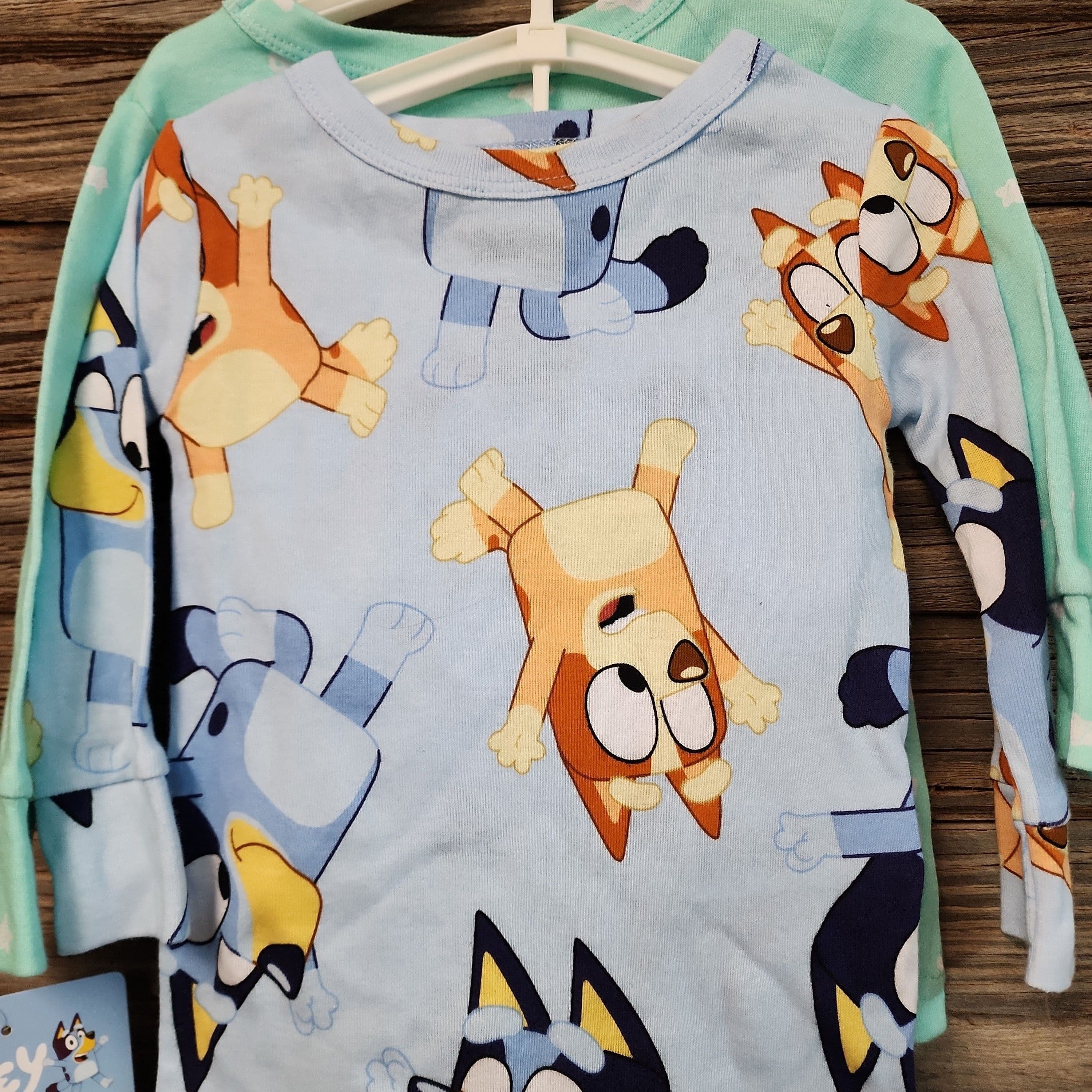 #4086 18M Toddler 2pc Snug Fit Bluey Cotton Pajama Set - Blue - Default - Thumbnail 2